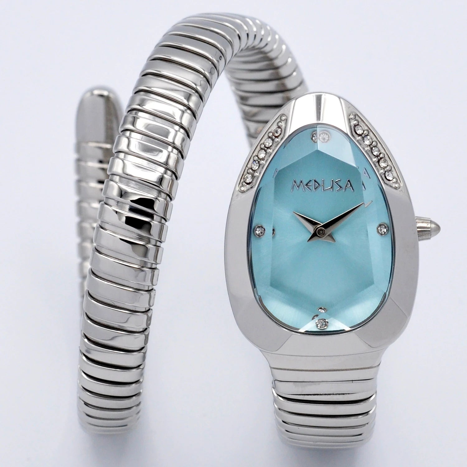 2026 High Quality Gold Diamond Set Snake Shaped Dress Watch Bangle Style Fashionable Unique Brand Same Style Women's Wristwatch