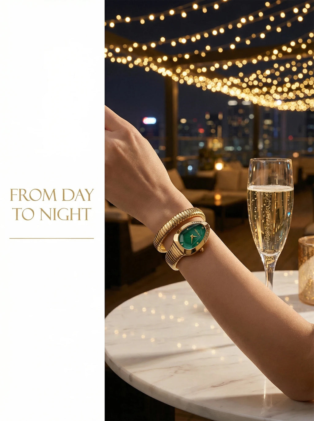 2026 High Quality Gold Diamond Set Snake Shaped Dress Watch Bangle Style Fashionable Unique Brand Same Style Women's Wristwatch